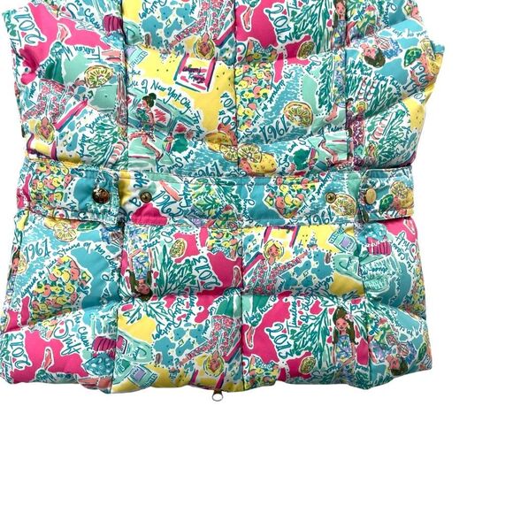 Lilly Pulitzer Lauren down Puffer Vest In the Beginning print Size XS - Picture 8 of 10
